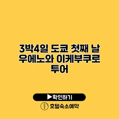 3박4일 도쿄 첫째 날 우에노와 이케부쿠로 투어