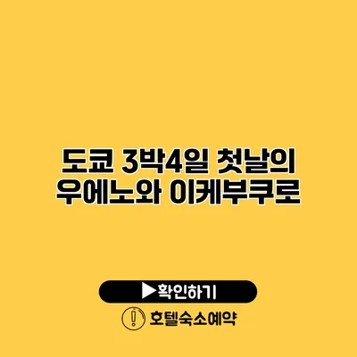 도쿄 3박4일 첫날의 우에노와 이케부쿠로