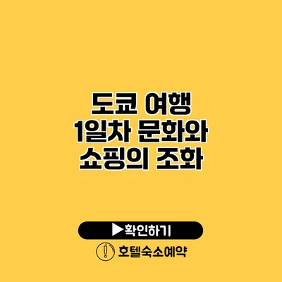 도쿄 여행 1일차 문화와 쇼핑의 조화