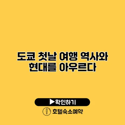 도쿄 첫날 여행 역사와 현대를 아우르다