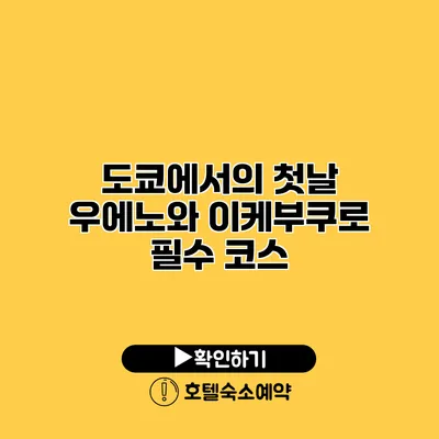 도쿄에서의 첫날 우에노와 이케부쿠로 필수 코스