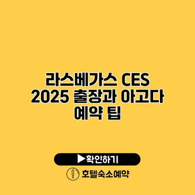 라스베가스 CES 2025 출장과 아고다 예약 팁