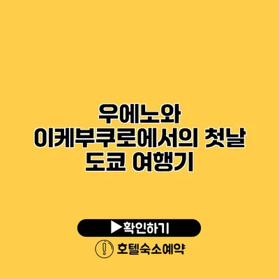 우에노와 이케부쿠로에서의 첫날 도쿄 여행기