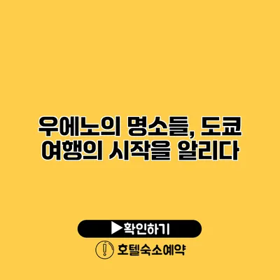 우에노의 명소들, 도쿄 여행의 시작을 알리다