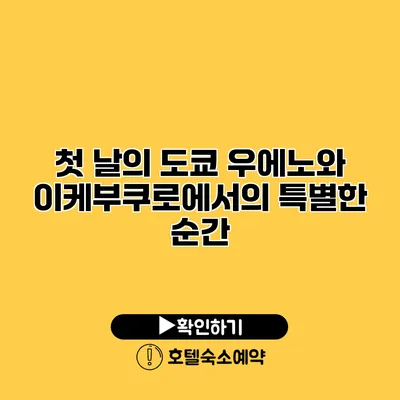 첫 날의 도쿄 우에노와 이케부쿠로에서의 특별한 순간