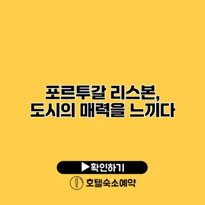 포르투갈 리스본, 도시의 매력을 느끼다