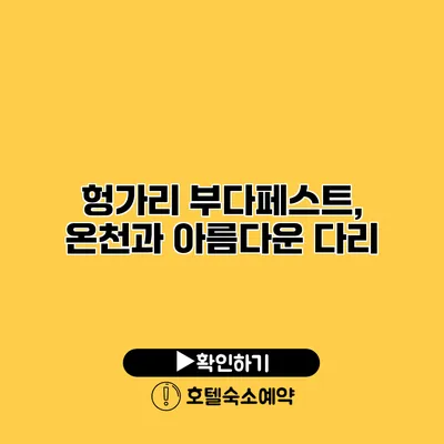 헝가리 부다페스트, 온천과 아름다운 다리