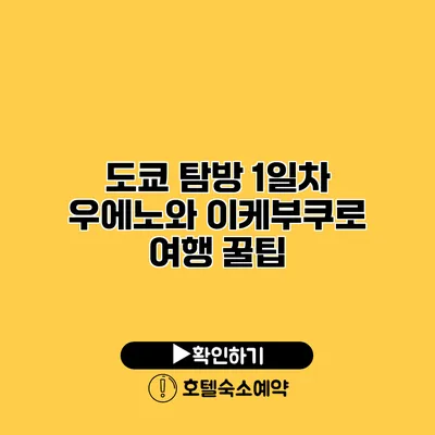 도쿄 탐방 1일차 우에노와 이케부쿠로 여행 꿀팁